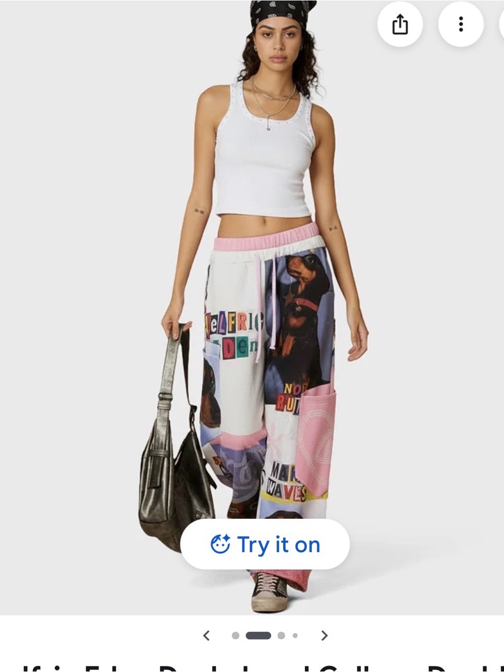 Aelfric Eden Dachshund Collage Double Waist Baggy Sweatpants large